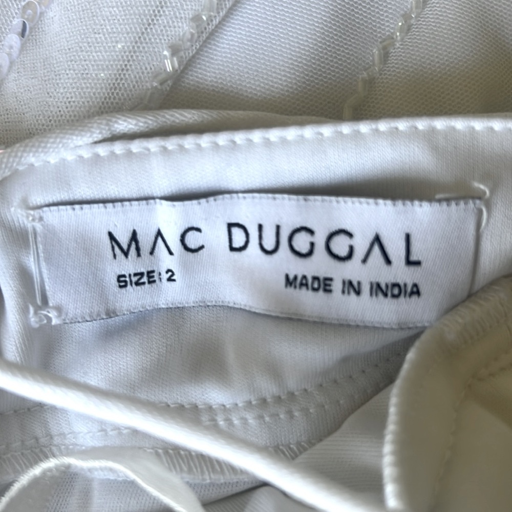 Mac Duggal Sequined One Shoulder Flutter Sleeve A… - image 6